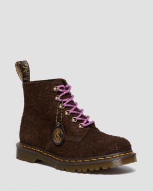 Dr Martens 101 Made in England Hardware Suede Kısa Bot Erkek Kahverengi | 61751240