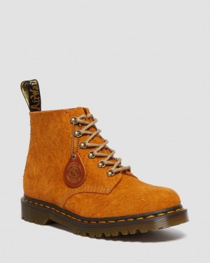 Dr Martens 101 Made in England Hardware Suede Kısa Bot Kadın Kahverengi | 12513579