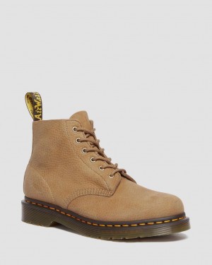 Dr Martens 101 Tumbled Nubuck Leather Kısa Bot Erkek Kahverengi | 92892793