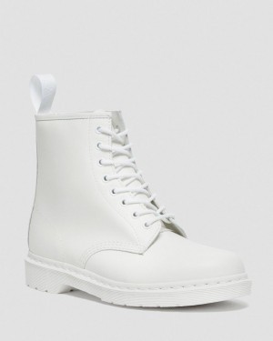 Dr Martens 1460 Mono Smooth Leather Bağcıklı Bot Kadın Beyaz | 83121735