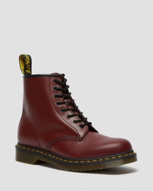 Dr Martens 1460 Smooth Leather Bağcıklı Bot Kadın Kırmızı | 33592899