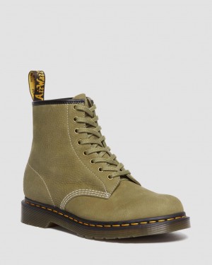 Dr Martens 1460 Tumbled Nubuck Leather Bağcıklı Bot Erkek Zeytin Yeşili | 28780027