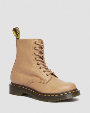 Dr Martens 1460 Virginia Leather Bot Kadın Kahverengi | 54850450