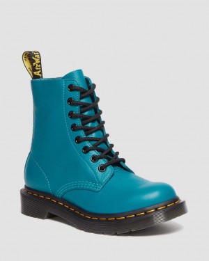 Dr Martens 1460 Virginia Leather Bot Kadın Turkuaz | 36662446