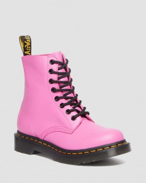 Dr Martens 1460 Virginia Leather Bot Kadın Pembe | 27700386