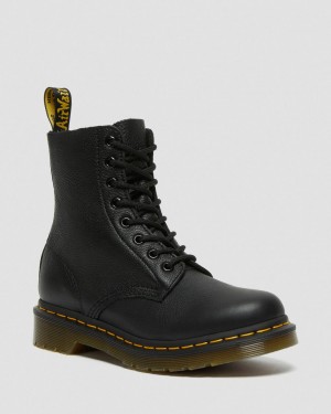 Dr Martens 1460 Virginia Leather Bot Kadın Siyah | 33441937