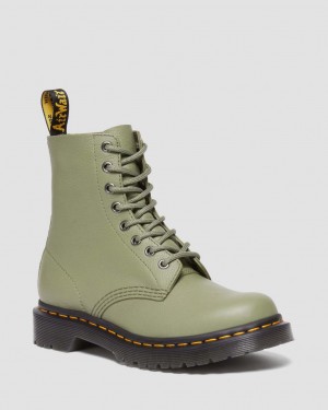 Dr Martens 1460 Virginia Leather Bot Kadın Zeytin Yeşili | 85665589