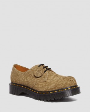 Dr Martens 1461 Bex Made in England Emboss Suede Oxford Ayakkabı Erkek Kahverengi | 36348105
