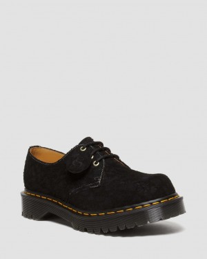 Dr Martens 1461 Bex Made in England Emboss Suede Oxford Ayakkabı Kadın Siyah | 43100040