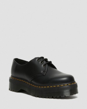 Dr Martens 1461 Smooth Leather Platform Ayakkabı Erkek Siyah | 97818429