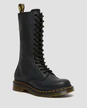 Dr Martens 1B99 Virginia Leather Mid Calf Bot Kadın Siyah | 67542157