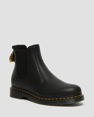 Dr Martens 2976 Warmwair Leather Chelsea Bot Kadın Siyah | 58581490