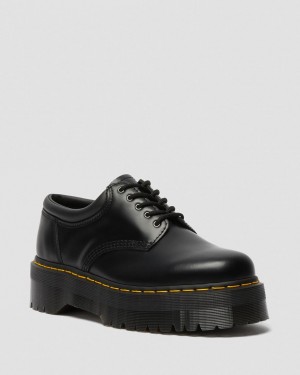 Dr Martens 8053 Leather Platform Günlük Ayakkabı Kadın Siyah | 66074711
