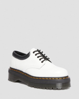 Dr Martens 8053 Leather Platform Günlük Ayakkabı Kadın Beyaz | 75279711