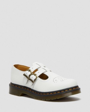 Dr Martens 8065 Smooth Deri Mary Jane Ayakkabı Kadın Beyaz | 97541071