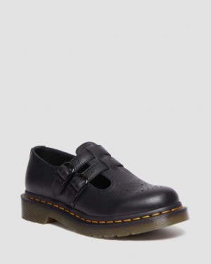 Dr Martens 8065 Virginia Leather Mary Jane Ayakkabı Kadın Siyah | 76872283