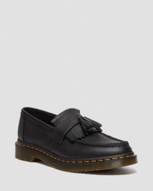 Dr Martens Adrian Virginia Leather Tassel Makosen Kadın Siyah | 25639313