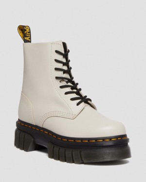 Dr Martens Audrick Nappa Leather Platform Kısa Bot Kadın Bej Rengi | 17708803