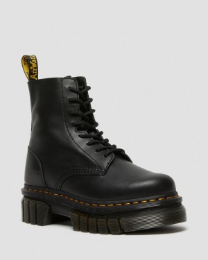Dr Martens Audrick Nappa Leather Platform Kısa Bot Kadın Siyah | 54377751