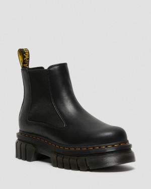 Dr Martens Audrick Nappa Leather Platform Chelsea Bot Erkek Siyah | 36874881