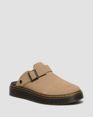 Dr Martens Carlson Suede Casual Slingback Mules Erkek Kahverengi | 17635760