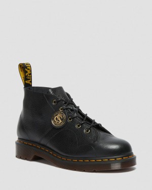 Dr Martens Church Buckingham Leather Maymun Çizmeleri Erkek Siyah | 12740115