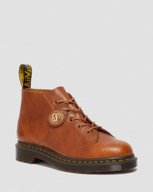 Dr Martens Church Buckingham Leather Maymun Çizmeleri Erkek Kahverengi | 30915273