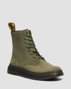Dr Martens Crewson Nubuck Leather Everyday Bot Kadın Zeytin Yeşili | 51032326