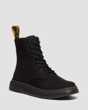 Dr Martens Crewson Nubuck Leather Everyday Bot Erkek Siyah | 56526474