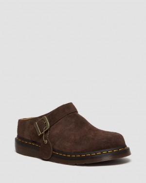 Dr Martens Isham Desert Oasis Suede Mules Erkek Kahverengi | 79271677