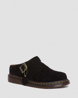 Dr Martens Isham Desert Oasis Suede Mules Kadın Siyah | 81753453