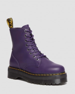 Dr Martens Jadon III Pisa Leather Platforms Bot Kadın Mor | 38181971