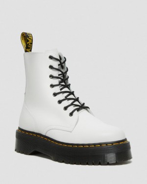 Dr Martens Jadon Smooth Leather Kalın Taban Bot Erkek Beyaz | 13860251