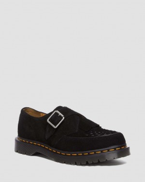 Dr Martens Ramsey Suede Kiltie Buckle Creepers Ayakkabı Erkek Siyah | 87587853
