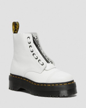 Dr Martens Sinclair Milled Nappa Leather Kalın Taban Bot Kadın Beyaz | 87467946