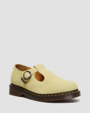 Dr Martens T-Bar Suede Mary Jane Ayakkabı Erkek Sarı | 40041817