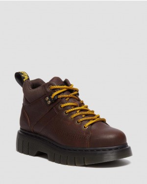 Dr Martens Woodard Grizzly Leather Low Casual Bot Erkek Kahverengi | 34970837